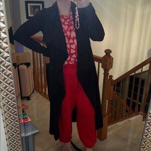 Black Trench Coat Cardigan